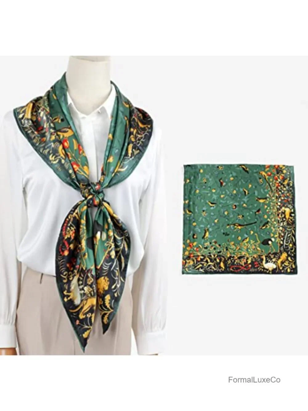 100% Mulberry Silk Large Square Shawl Scarf 43